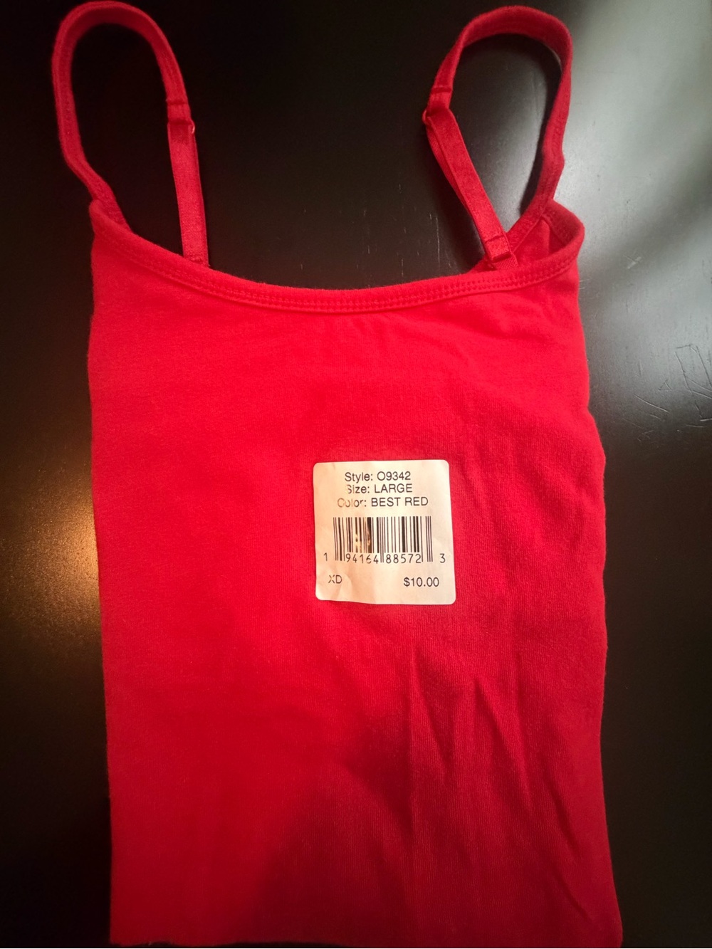 Hanes Red Spaghetti Strap Tank Top